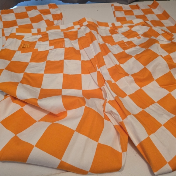 Orange and White Checkered Pants - Picture 5 of 5